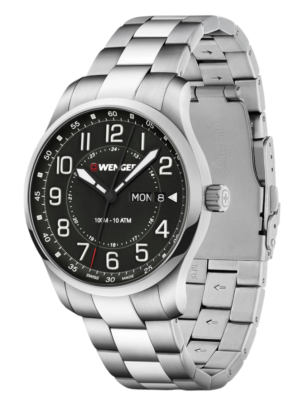Wenger Swiss Army Men's 01.1541.128 Attitude Black Dial Watch 42 mm MSRP $245