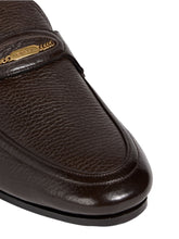 Load image into Gallery viewer, Bally Pesek 6306056 Men's Ebano Deer Grained Leather Loafers MSRP $950

