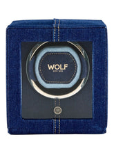 Load image into Gallery viewer, Wolf 1834 Cub Single Watch Winder w/ Cover Denim - 461132
