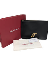 Load image into Gallery viewer, Salvatore Ferragamo Firenze Men's 728058 Black Clutch MSRP $850
