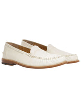Load image into Gallery viewer, Bally Reian 6304676 Men&#39;s Bone Embossed-Crocodile Leather Loafers MSRP $690
