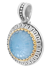 Load image into Gallery viewer, Konstantino Dome Silver 18k Blue Spinel MOP Pendant &amp; Chain MEKJ732-628 MSRP $830
