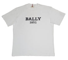 Load image into Gallery viewer, Bally 6303587 Men&#39;s White 100% Organic-Cotton Logo T-shirt MSRP $300
