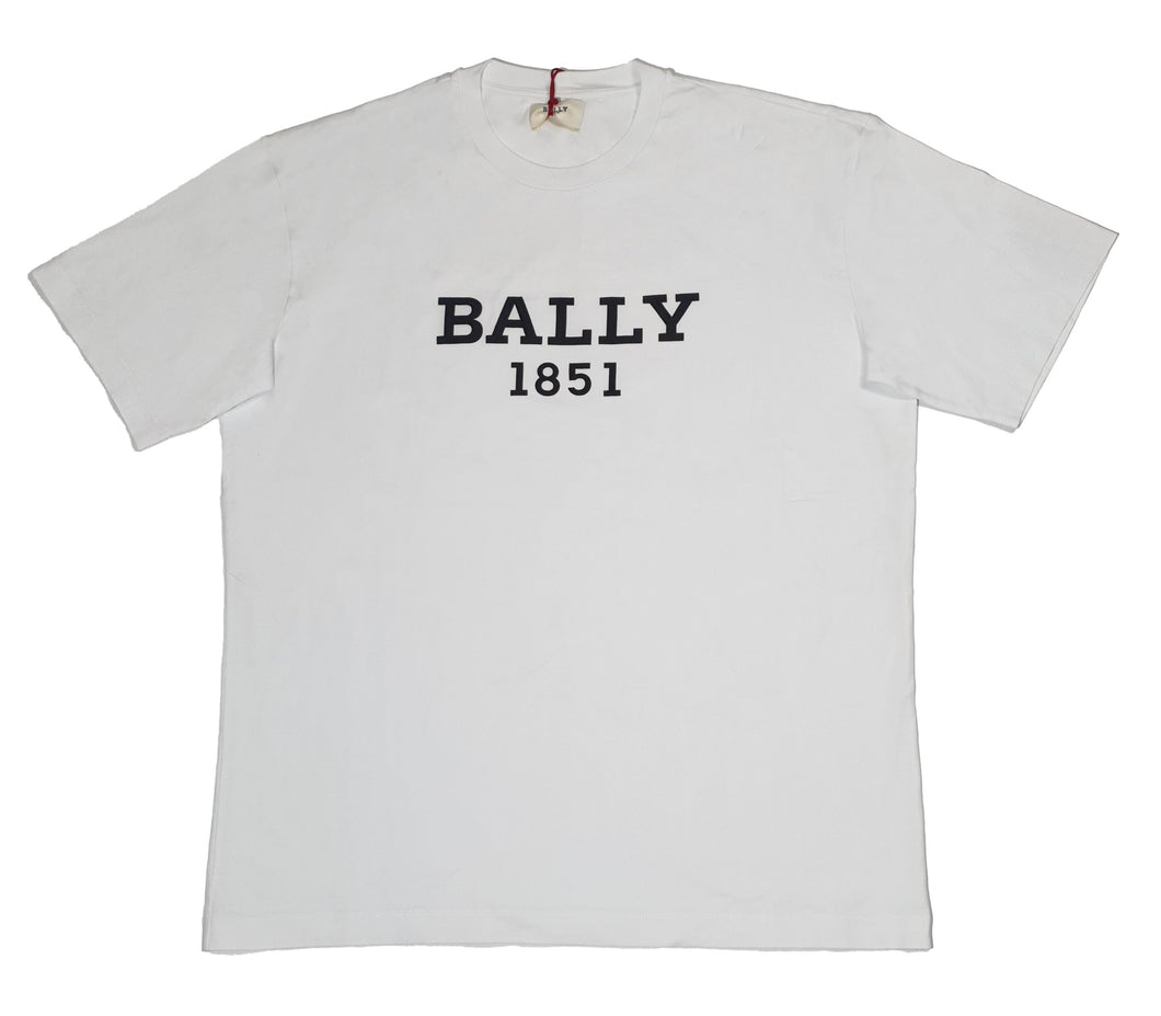 Bally 6303587 Men's White 100% Organic-Cotton Logo T-shirt MSRP $300