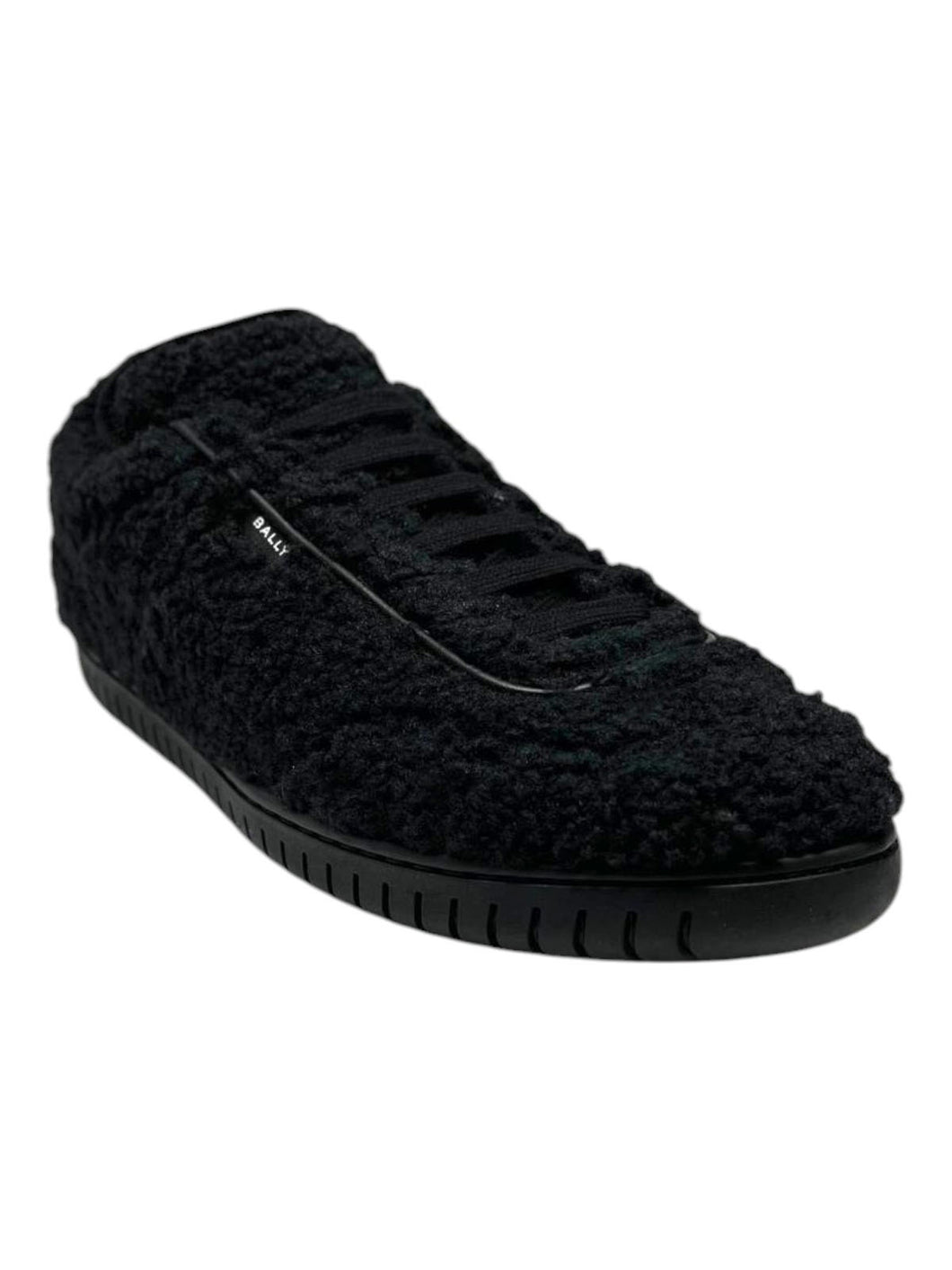 Bally Parrel 6305710 Men's Black Fur Player Sneakers MSRP $650