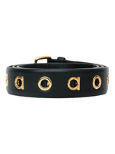 Load image into Gallery viewer, Salvatore Ferragamo Women's 677343 Gancini Black Leather Belt Size 95 MSRP $420
