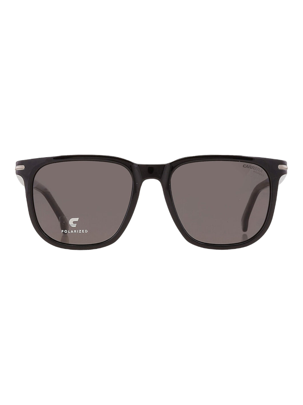 Carrera 300/S Unisex Black Polarized Grey Square 54-18-145 Sunglasses MSRP $195