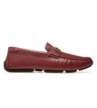 Load image into Gallery viewer, Bally Palan 6300826 Men&#39;s Heritage Red Calf Embossed Leather Loafers MSRP $720

