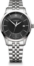 Load image into Gallery viewer, NEW VICTORINOX Alliance Men&#39;s Black Dial Stainless Steel Bracelet Watch 241801
