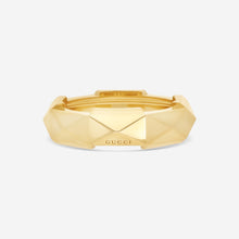 Load image into Gallery viewer, GUCCI Link to Love Studded 18kt Yellow Gold Ring YBC662184001 MSRP $1,980
