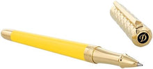 Load image into Gallery viewer, S T DUPONT DP462680 Liberté Yellow Lacquer &amp; Gold Rollerball MSRP $595 NEW
