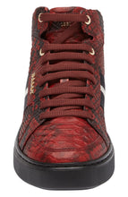 Load image into Gallery viewer, Bally Meson 6301301 Men&#39;s Snakeskin Embossed High Top Sneaker MSRP $720
