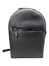 Load image into Gallery viewer, Salvatore Ferragamo Men's 704181 Black Leather Backpack MSRP $2300
