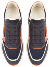 Load image into Gallery viewer, Bally Demmy 6300211 Men&#39;s Midnight/White/Orange Leather Sneakers MSRP $630
