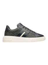 Load image into Gallery viewer, Bally Myron 6301335 Men's Grey &amp; Navy Cotton Mix &amp; Leather Sneakers MSRP $675
