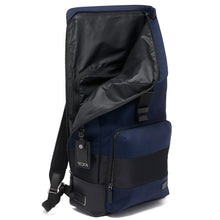 Load image into Gallery viewer, Tumi Harrison Oak Roll Top Navy Reflecitve Backpack MSRP $650
