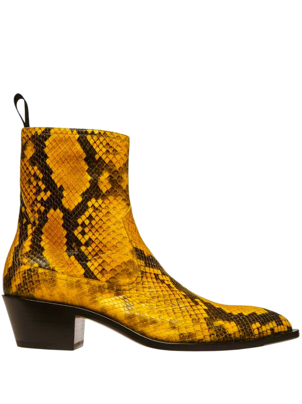 Bally Gaiman 6304334 Men's Giallo Snake Embossed Leather Boots MSRP $1100