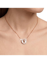 Load image into Gallery viewer, Swarovski 5374131 Dextera White &amp; Rose Gold Finish Pendant Pavé MSRP $169
