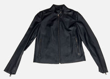 Load image into Gallery viewer, Bally 6230542 Black Lamb Leather Bomber Jacket MSRP $2000

