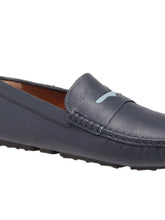 Load image into Gallery viewer, Bally Dreamer 6307932 Men's Midnight Bovine Grained Leather Loafers MSRP $700
