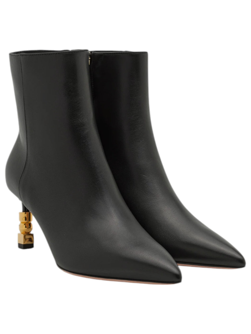 Bally Helena 6304592 Women's Black Bead-Embellished Leather Ankle Boots MSRP $1037