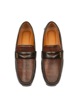 Load image into Gallery viewer, Bally Patrik 6300431 Men&#39;s Multibrown &amp; Black Buffalo Leather Drivers Size 10 MSRP $770
