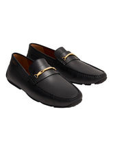 Load image into Gallery viewer, Bally Perley 6305700 Men's Black Leather Driving Shoes MSRP $690
