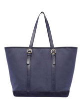 Load image into Gallery viewer, Bally 6304840 4 buckles Marine Leather &amp; Fabric Handbag MSRP $1650

