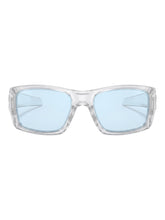 Load image into Gallery viewer, Oakley Gascan 9014-5560 Men's Matte Clear w/Light Blue Sunglasses MSRP $237
