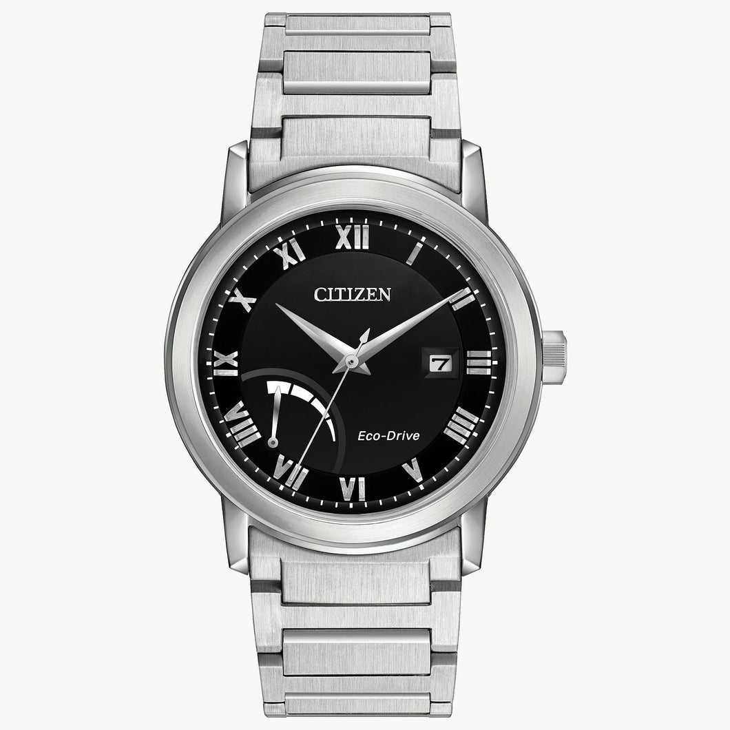 NEW Citizen Eco-Drive Drive Men's Black Dial Bracelet Watch AW7020-51E MSRP $350