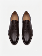Load image into Gallery viewer, Bally Scrivani 6231321 Men's Black Grained Leather Derby Shoes MSRP $1260
