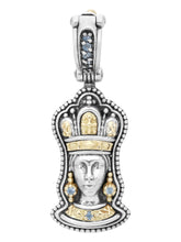Load image into Gallery viewer, Konstantino Dome Silver,18k Gold Blue Spinel Pendant &amp; Chain MEKJ739-478 MSRP $860

