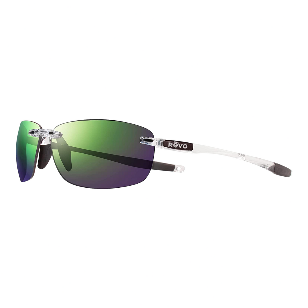 NEW REVO Men's Descend Fold Crystal Evergreen Polarized Sunglasses MSRP $239