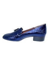 Load image into Gallery viewer, Bally Janelle 6217721 Ladies Metal Ink Loafers Leather MSRP $870
