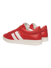 Load image into Gallery viewer, Bally Thiago 6309518 Candy Red Calf Plain Low-Top Leather Sneaker MSRP $560
