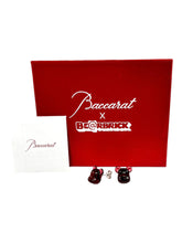 Load image into Gallery viewer, Baccarat 2814124 Be@rBrick Red Lead Crystal Earrings MSRP $470
