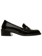 Load image into Gallery viewer, Bally Elly 6302858 Women&#39;s Black Patent Leather Moccasins Loafers MSRP $797
