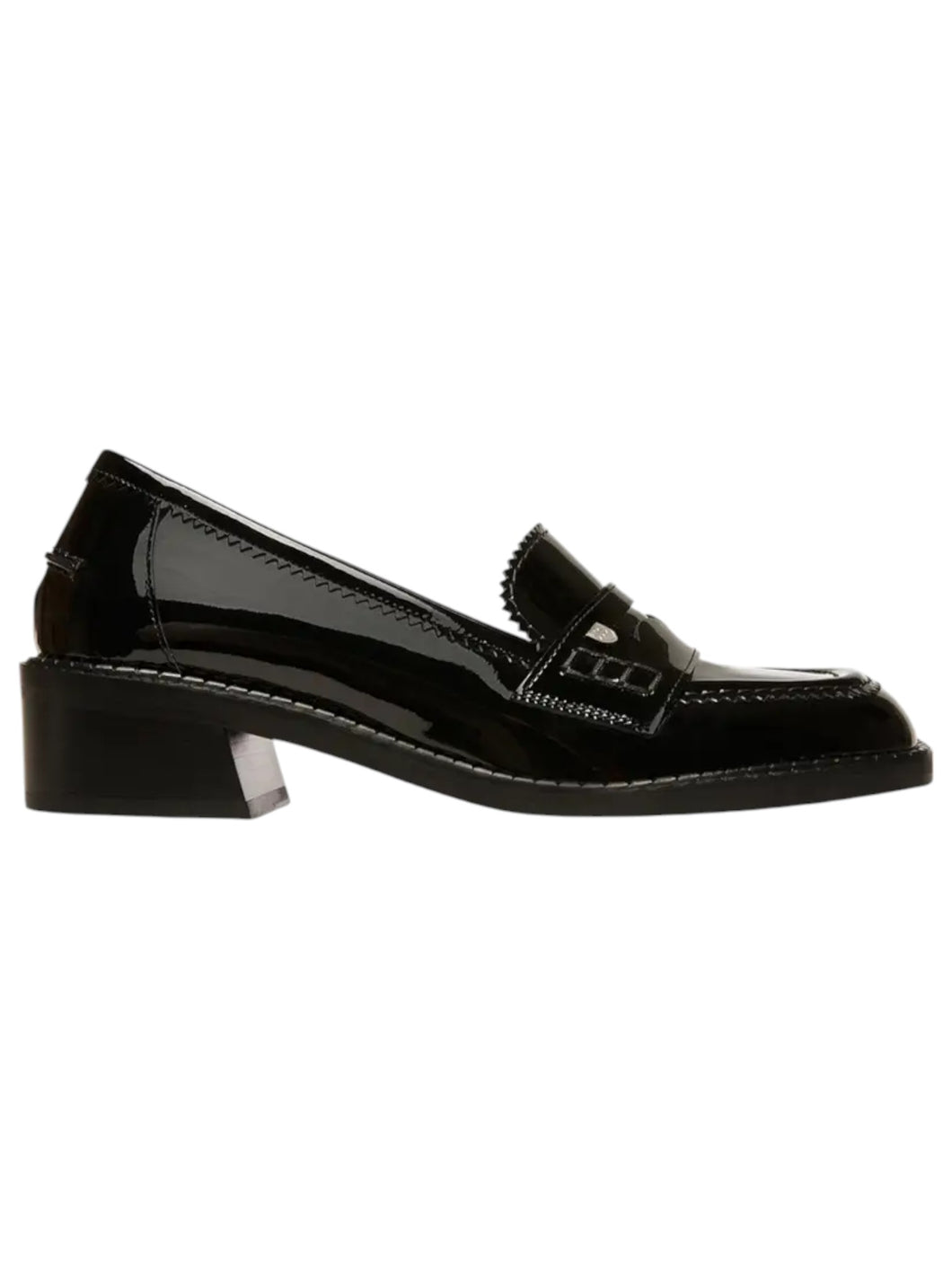Bally Elly 6302858 Women's Black Patent Leather Moccasins Loafers MSRP $797