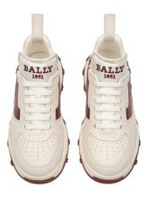 Load image into Gallery viewer, Bally Holden 6301550 Men&#39;s White/Heritage Red Leather Sneakers MSRP $650
