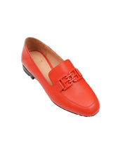 Load image into Gallery viewer, Bally Eliah 6303102 Ladies Orange River Calf Leather Loafers MSRP $790
