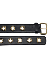 Load image into Gallery viewer, Salvatore Ferragamo Women's 677343 Gancini Black Leather Belt Size 95 MSRP $420
