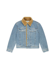 Load image into Gallery viewer, Bally 63029080 Men&#39;s Light Blue Denim Curling Shearling Detail Jacket Size L MSRP $1599
