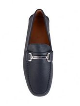 Load image into Gallery viewer, Bally Drulio Men&#39;s 6211257 Navy Leather Loafer Shoes
