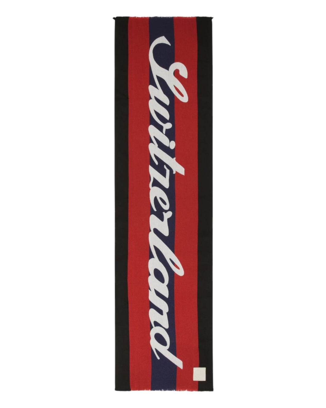 Bally 6302880 Wool Jacquard Scarf In Red & Navy MSRP $325