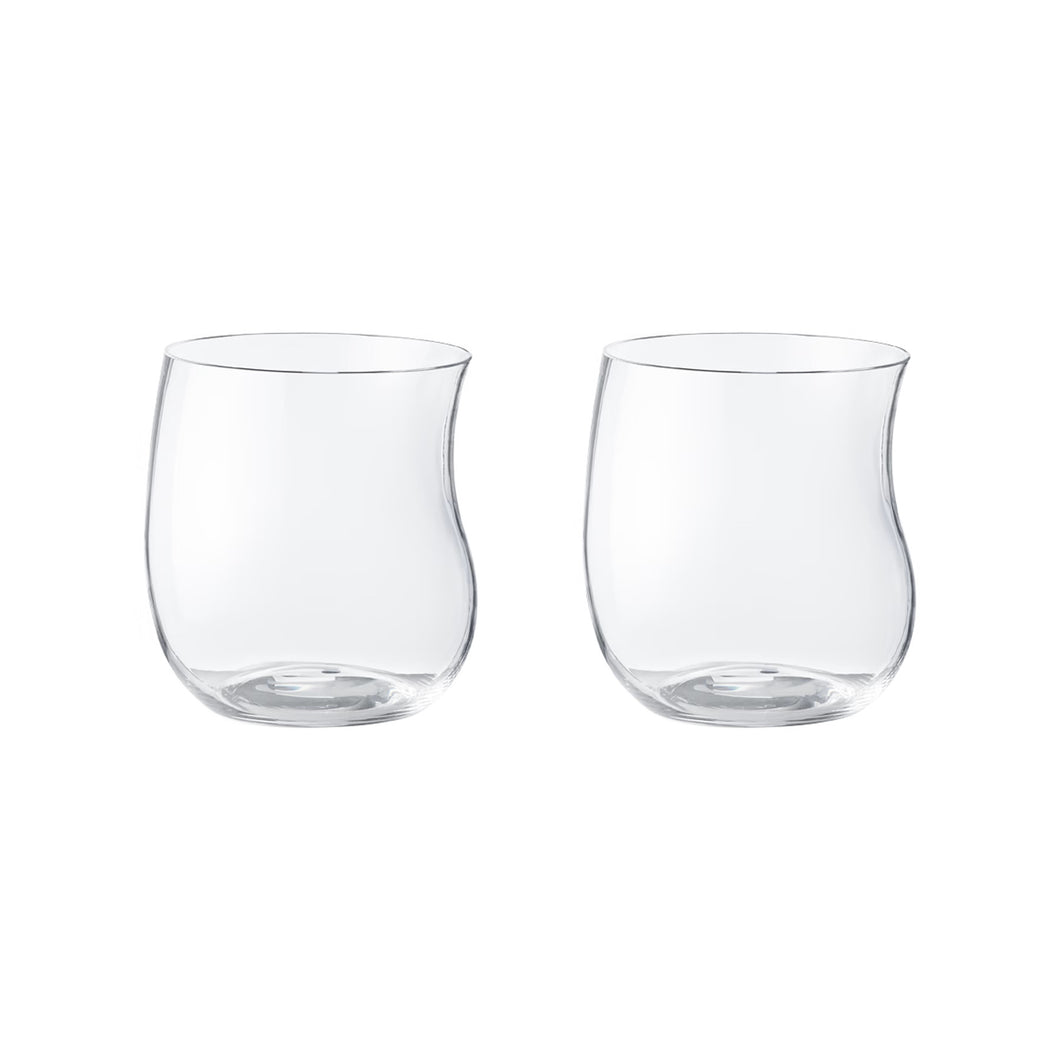 NEW GEORG JENSEN COBRA 2 Piece Low Tumbler Glass Set MSRP $39