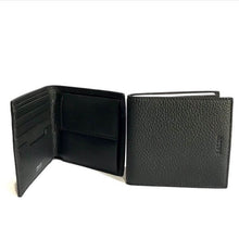 Load image into Gallery viewer, Bally Myie Men&#39;s 6230912 Black Grained Leather Wallet MSRP $175
