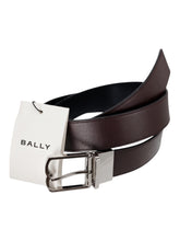 Load image into Gallery viewer, Bally Country 6309675 BitterChoco Leather Reversible Cut-To-Size Belt EU100/US40

