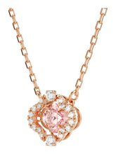 Load image into Gallery viewer, Swarovski Una 5514488 Clover Pink and White Crystals Pendant Necklace MSRP $179
