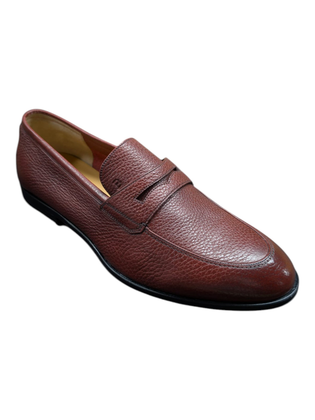 Bally Webb 6239862 Men's Heritage Red Deer Grained Leather Penny Loafers MSRP $770
