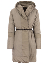Load image into Gallery viewer, MAX MARA Women&#39;s Novef Beige Reversible Padded Long Coat MSRP $1495
